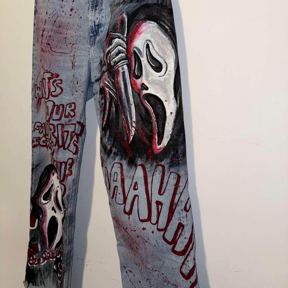 Custom Painted “Scream Jeans” - Picture 3 of 6